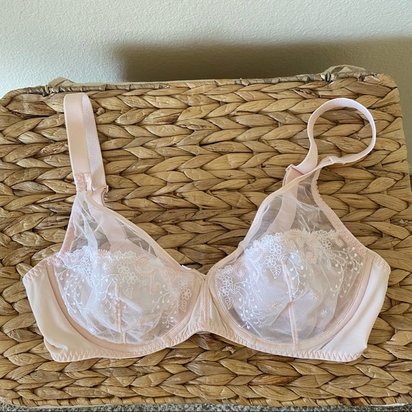 SOLD NWOT Simone perele embroidered lace plunge bra - Picture 3 of 9